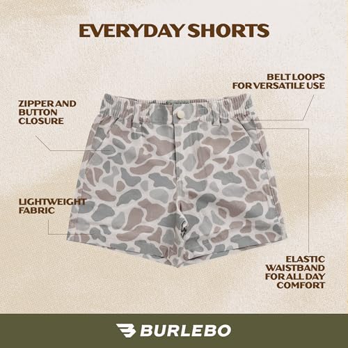 Image of River Rock Grey Everyday Shorts - Deer Camo Pockets