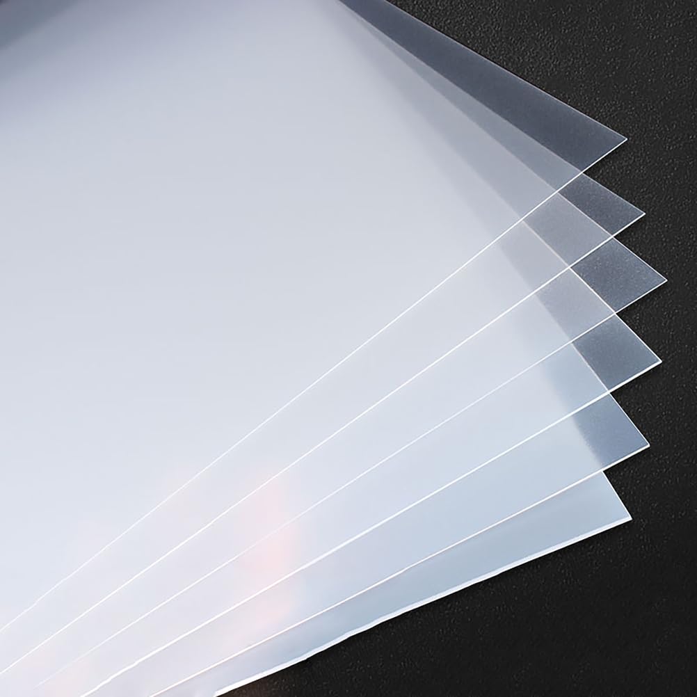 COYOUCO 10er Set 2mm Mattierte PP Kunststoffplatten – Halbtransparente Polypropylen Platten, Extra Dick für Strapazierfähige Bastelarbeiten, Modellbasen, Robuste Schablonen,A3 297mm*420mm