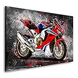 Kunstgestalten24 Leinwandbild Motorrad Honda CBR 1000 RR Modern Style Wand Bild Kunstdruck Wanddekoration