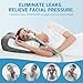 Elviros Cervical Neck Pillow for Neck Pain Relief, CPAP Pillow for Side, Back & Stomach Sleepers, Ergonomic Orthopedic Pillow for CPAP Users to Reduce Air Leaks and Mask Pressure, Dark Grey