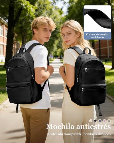 Mochilas escolares adolescentes con compartimento para portátil y protección impermeable 5