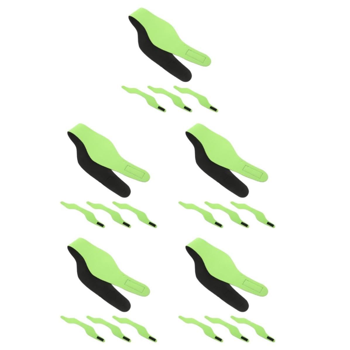 SEWACC 20 Piezas Diadema de Natación de Neopreno Ajustable para Protección Auditiva, Banda Deportiva Versátil para Ciclismo y Entrenamientos, Color Verde