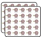 50 PCs Plain Simple Archery Bullseye Target 1' Stickers Decals Laptop Notebook Phone Waterproof Vinyl Trendy