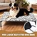 Clysee Large Self Warming Dog Bed Pad for Elevated Dog Bed Replacement Self Heating Warm Raised Cot Pad Mat with Corner Strap Removable Washable Soft Plush Cover Non-Slip Bottom Star(42 x 26 Inches)