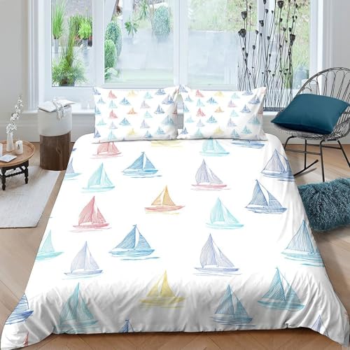 Housse de couette voilier légère et confortable avec fermeture éclair invisible - 4