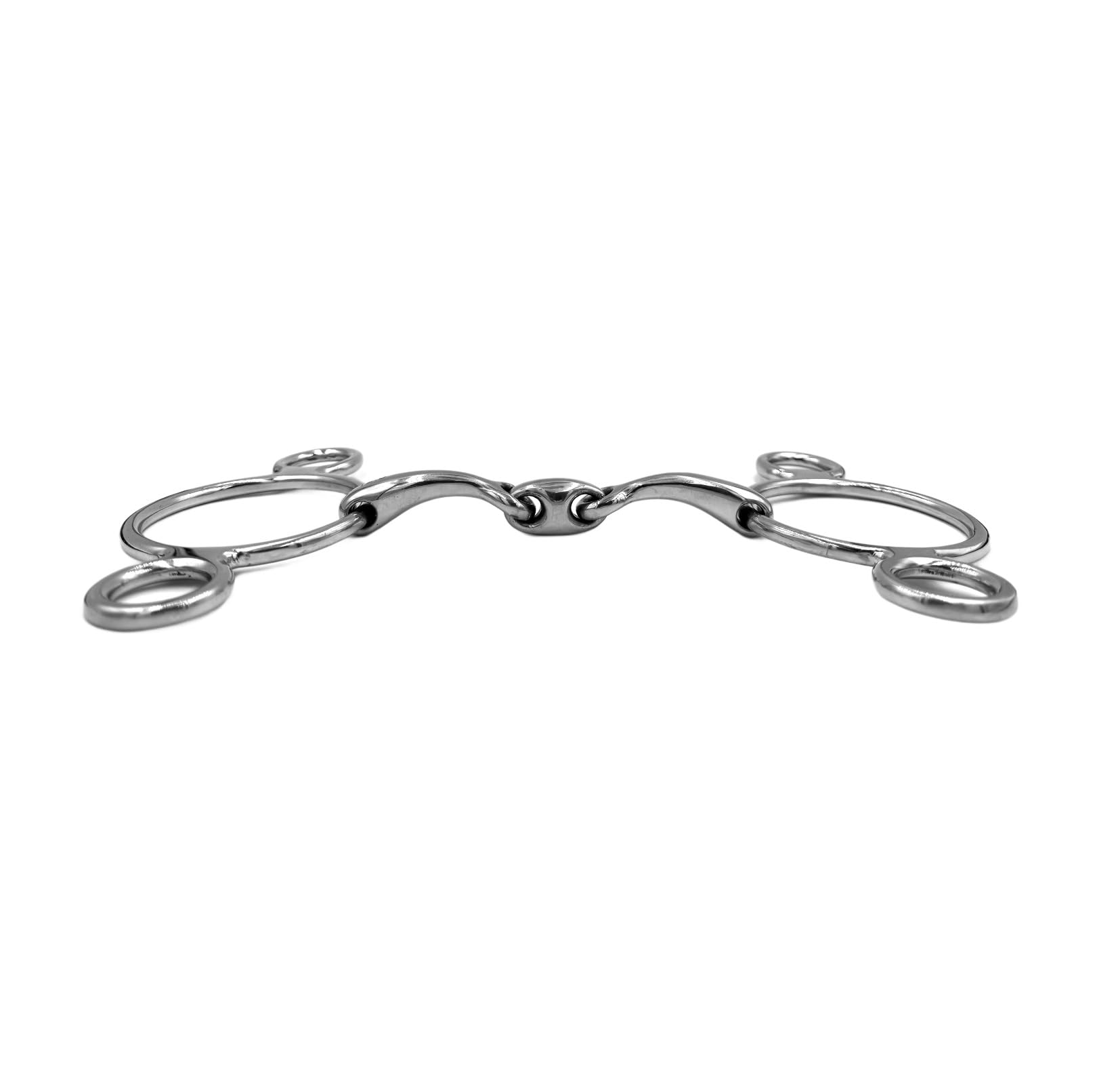 Equine Smile ES0125 ErgoBit 3-Ring Snaffle Bit Double Broken Anatomically Shaped Mouth Friendly Stainless Steel Bit Thickness 14 mm (12.5 cm) - Image 3