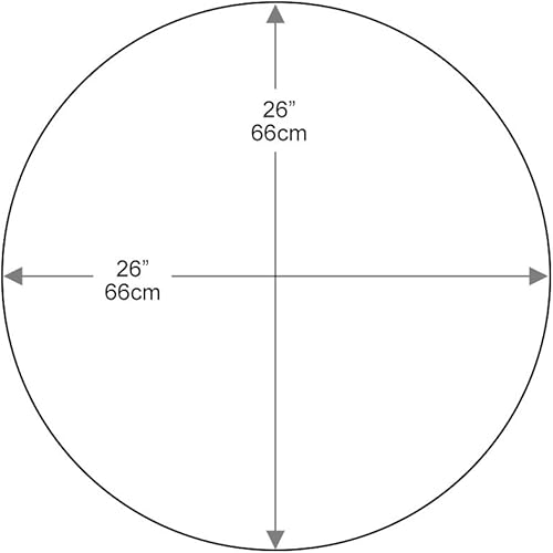 Miniatura 3 de Dulles Glass Mesa redonda de cristal de 26 pulgadas, templada, superficie de vidrio de 3/8 pulgadas de grosor, borde de lápiz seguro, multiusos para