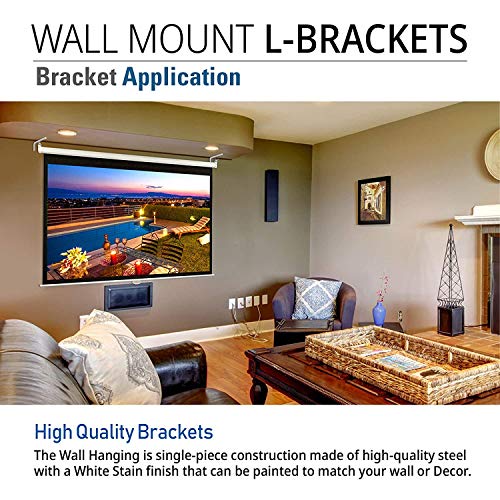Projector L Shape Sign Skybright Coated White Projector Screen L Shaped Wall Hanger - 11 Inch ...