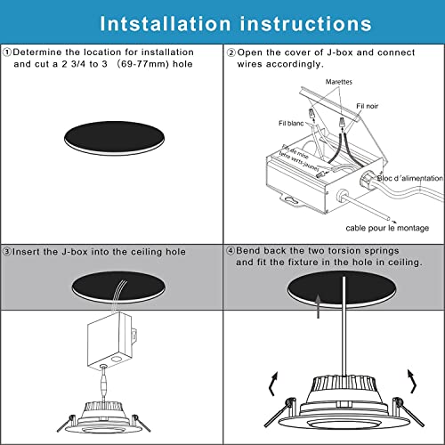 Edupet Solasiduo 3 Inch Waterproof Recessed Shower Lights, 9W Cob 3 Colors Adjustable Gimbal Ceiling Recessed Lighting For Bathroom,Bedroom,Kitchen,Balcony #TOP5