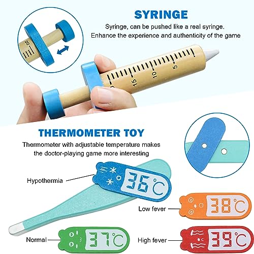 Funcrevity Doctor Costume For Kids Doctor Kit Surgeon Nurse Costume Halloween Party Dress Up With Doctor Coat Gifts For Boys Girls thumb #5
