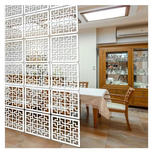 HKSDKABOP Colgar la Pantalla de separación de la habitación, Paneles divisorios Colgantes de Madera y plástico, 0,2 Pulgadas de Grosor, 29 x 29 cm o 39 x 39 cm, Paquete de X(29x29cm,85Pcs)