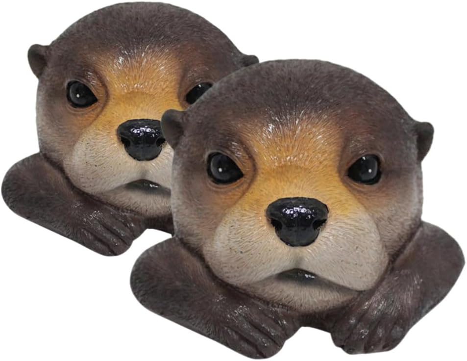 BESPORTBLE Floating Head, 2Pcs Outdoor Resin Pond Float - Duck Deterrent Decorative Animal Sculpture