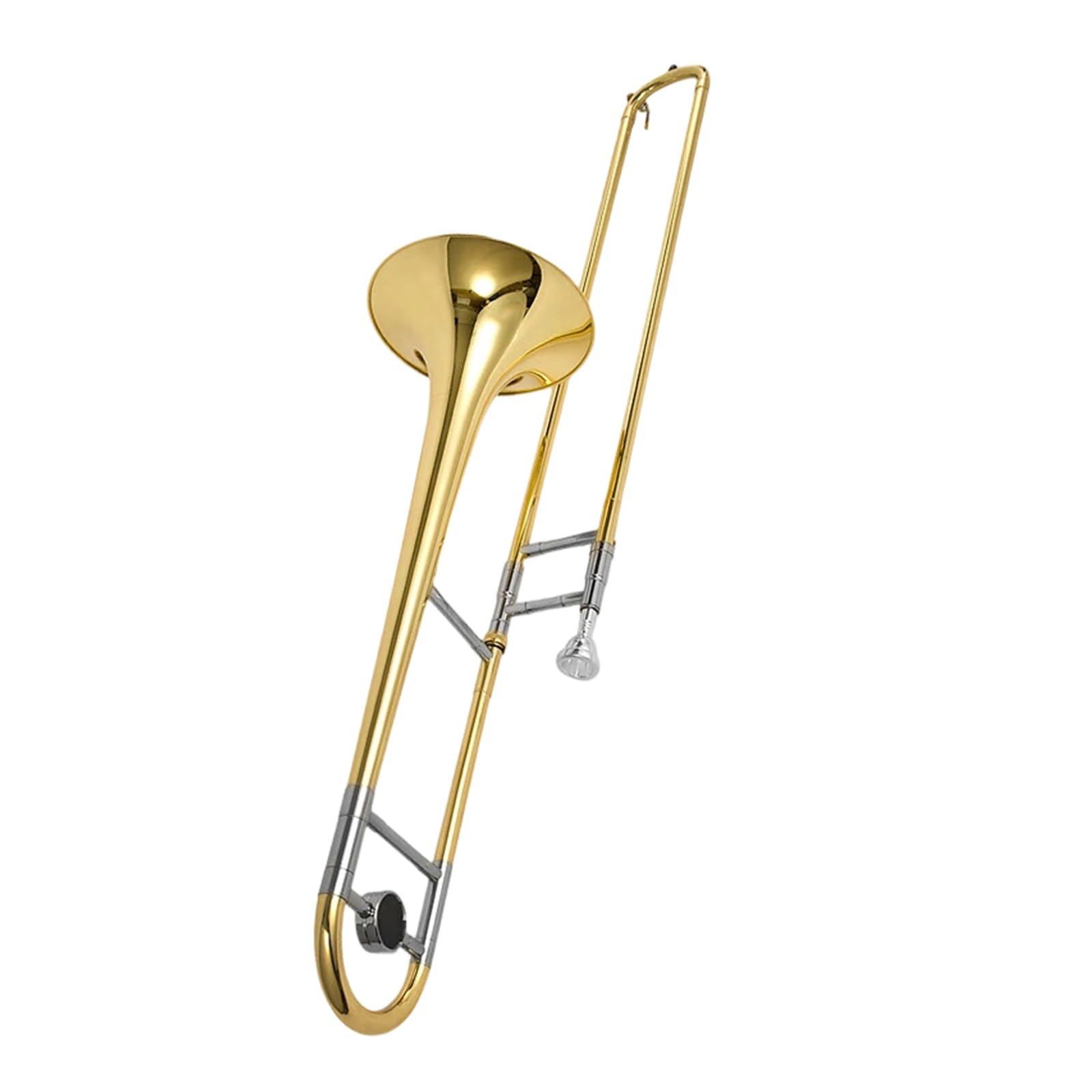 Puzon Altowy Lakierowany Złoty Instrument Mosiężny Bas Transpozycja Puzon Dla Dorosłych(3/4)