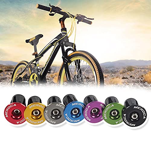 1 Pair Bike Handle Bar Plugs, Aluminum Alloy Handlebar Caps Durable Bicycle Grips Plugs, Lock-On Bike Grips Covers Cycling Parts(Red) #TOP6