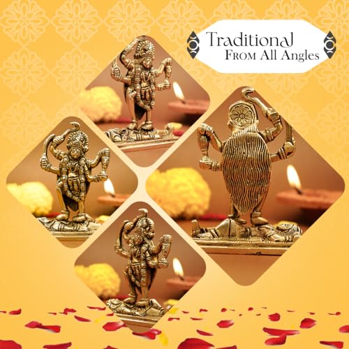 Image of Ekhasa 100% Pure Brass MATA Rani Murti (Size: 11 cm) | Kali Maa Idol for Car Dashboard, Pooja Room, Home Decor & Office Desk | Maa Kaali Goddess Idol | Kali MATA Murti for Home