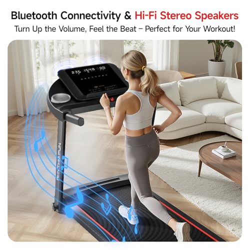 RHYTHM FUN 8.0 MPH Treadmills for Home, Running Walking Pad Treadmill with Incline up to 8%, Foldable Treadmill with Handle Bar, Low Noise Walking Pad for 300 lbs - Image 4