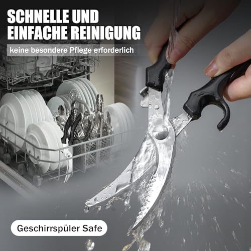 Ciseaux de cuisine professionnels PURPLEBIRD en acier inoxydable robuste - 6