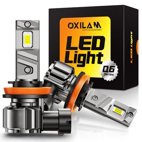 Image of OXILAM H11 /H8 /H9 Light Bulb, 48000LM Super Bright, 6500K Cool White H11 Fog Light Bulb, IP68 Waterproof, Running Board Light Assemblies, CANbus Ready, Pack of 2