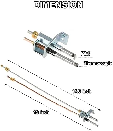 Miniatura 2 de Conjunto piloto de calentador de agua para Atwood 91603 (91214), incluye kit de termopar piloto, piezas de calentador de agua de gas propano para