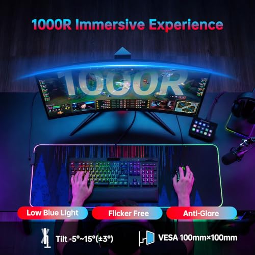 Image of KTC 27 Inch 240Hz Curved Gaming Monitor, 2K QHD 2560x1440P Computer Monitor with 1000R, 2500:1 Contrast, Adaptive Sync, DP 1.4, HDMI 2.0, VESA, Tiltable, H27S25E