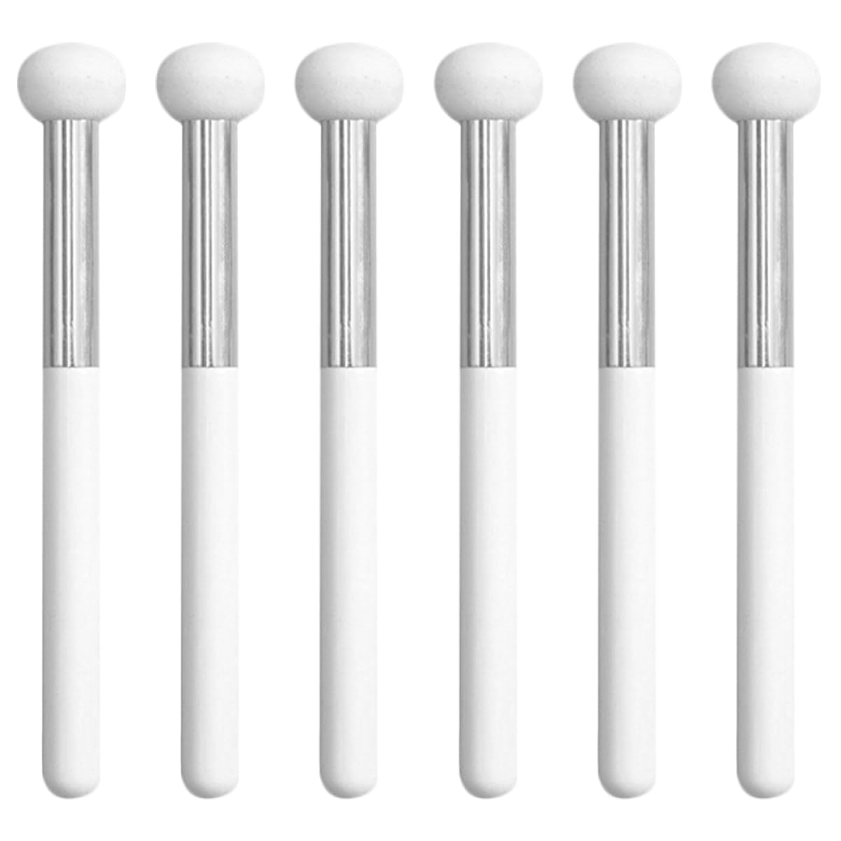 Baluue 6 Pack Mushroom Makeup Concealer Brush Soft Sponge Brush Set for Face Nose Eyelids Travel-friendly Durable Comfortable