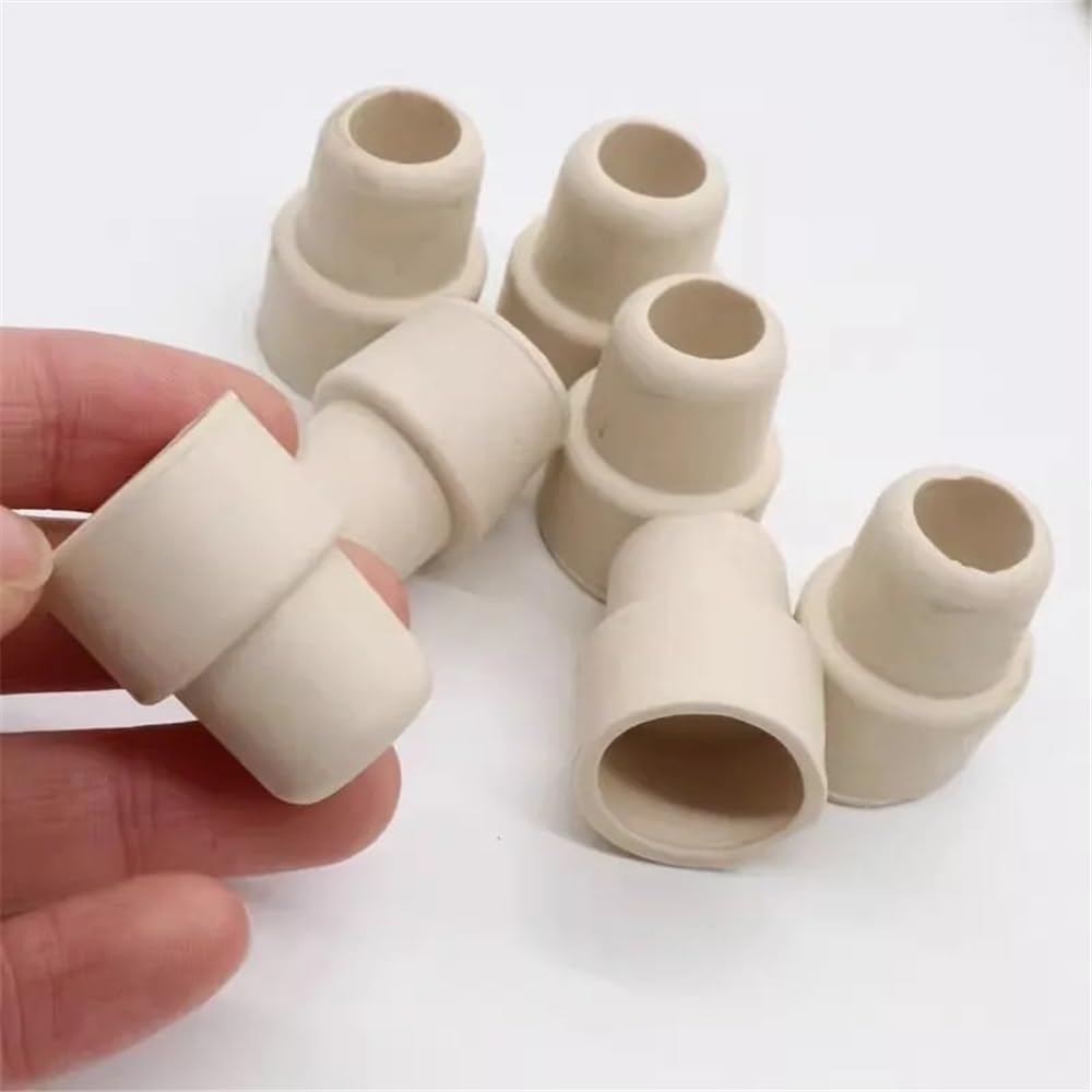Tapón de goma laboratorio gris blanco tamaños 14 19 24 50 100 Uds tapa rosca inversa | White No.24 100pcs