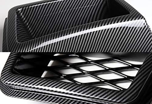 EPARTS Pair Carbon Fiber Look Style Front Bumper Caliper Air Duct Vent Bezel Cover Trim Fit For 2003-2007 Chevy Silverado 1500