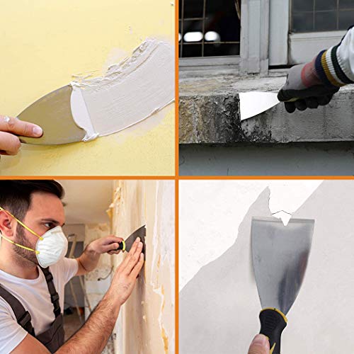 3 Packs Paint Wallpaper Scraper Tool Set, Stainless Filling Knives Putty Drywall Joint Knife with Plastic Handle and Metal Blade Scraper, Perfect for DIY Decorating Paint Removal 6 3 Packs Paint Wallpaper Scraper Tool Set, Stainless Filling Knives Putty Drywall Joint Knife with Plastic Handle and Metal Blade Scraper, Perfect for DIY Decorating Paint Removal - Image 6
