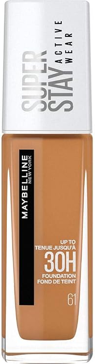 Maybelline New York - Liquid Foundation with Long Hold, No Transmission, High Coverage - Superstay Active Wear 30h - Shade Sunbronze (61) - Volume: 30ml