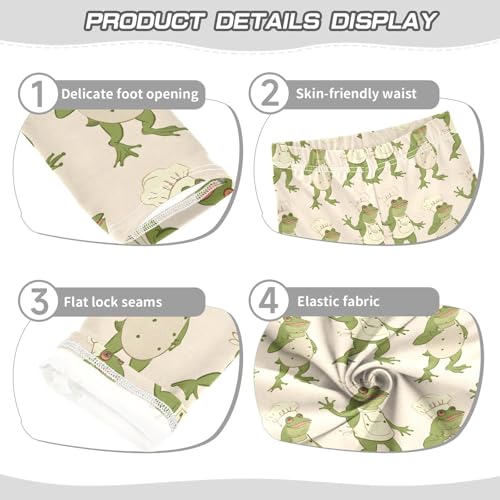 Frog Chef Girls Leggings Athletic Pants Tights Stretch Bottom3