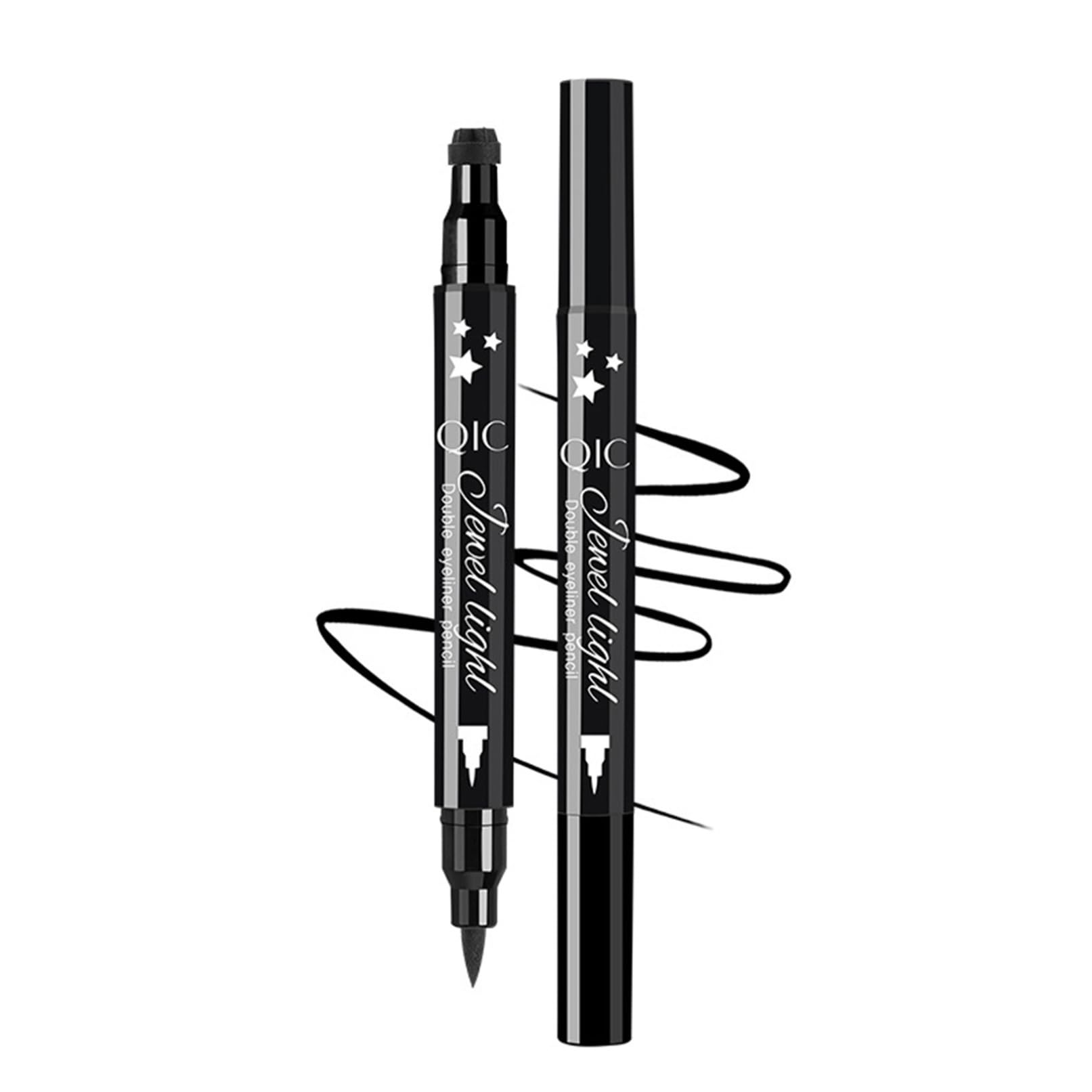 TiaoBug Waterproof Liquid Eyeliner 4 in 1 Stars Flowers Hearts Moon Winged Eyeliner for Women Easy to Use
