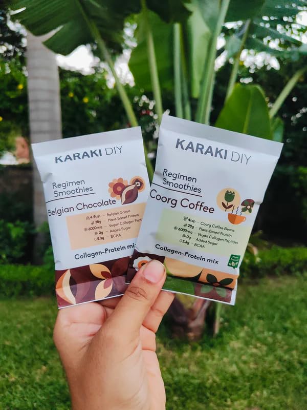 Image of Vegan Collagen Protein Powder | Coorg Coffee - Classic Flavour | Pack of 45g | 28g Protein per Serving | 6000mg Collagen Peptides, BCAA & Essential Amino Acids | UNISEX