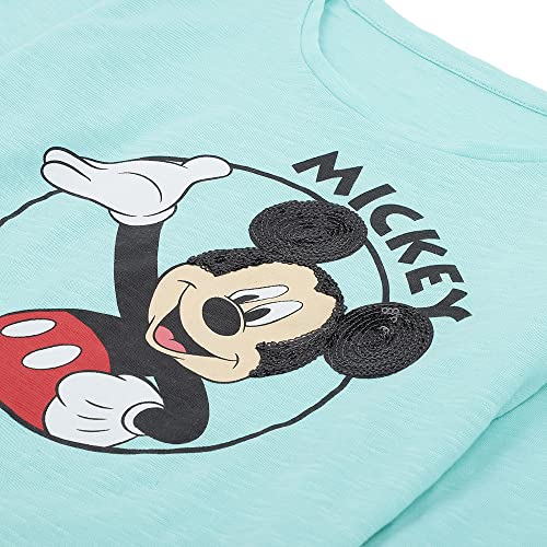 Image of Kidsville Minnie Printed Regular Fit Blue Cotton Girl's T-Shirt
