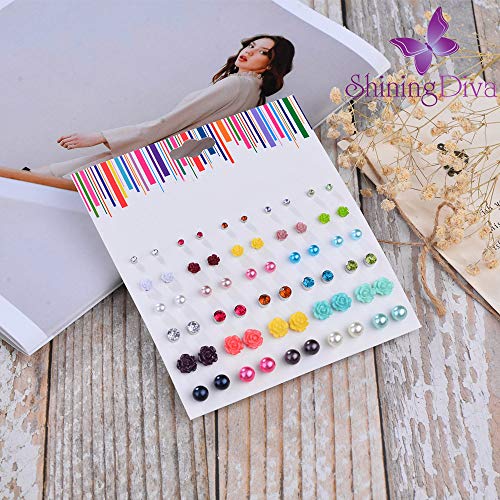Image of Shining Diva Fashion Stylish Combo Metal Earrings for Women and Girls