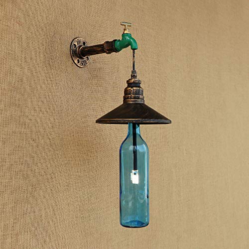 ZYMEN Loft Americano Dormitorio Sala de estar Industrial Viento Café Ahorro de energía Bombilla LED Escaleras Pasillo Retro Tubería de agua Lámpara de pared Commemoration Day