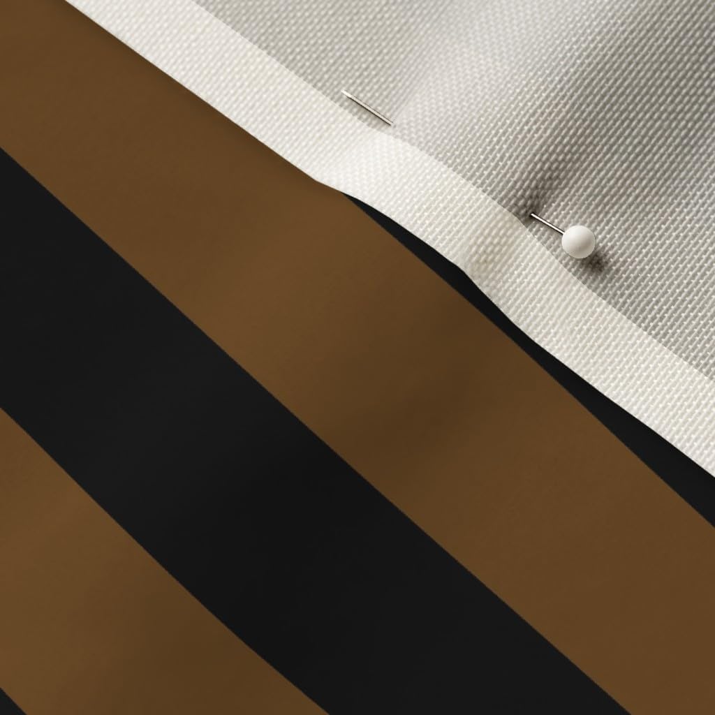 Spoonflower Fabric - Stripes Vertical Brown Black Stripe Dark Printed on Upholstery Velvet Fabric Fat Quarter - Upholstery Home Decor Bottomweight Apparel