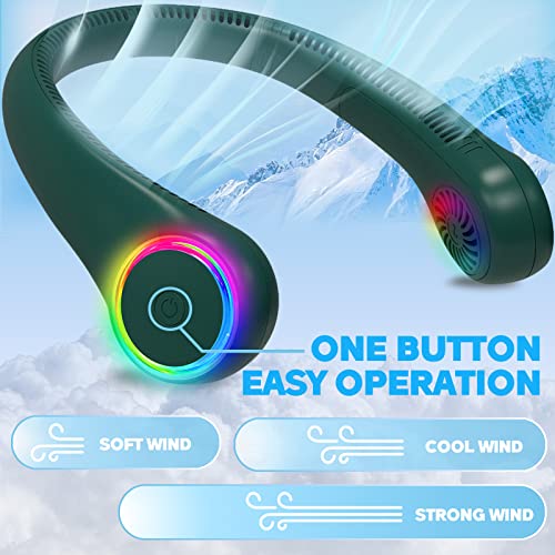 ITSHINY Bladeless Neck Fan, Portable Neck Fan, Cooling Hanging Neck Fan, 4000mAh Mini Cooling Fan - Image 2