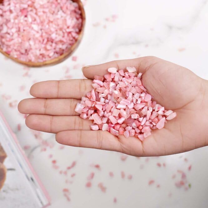 Image of Natural Pink Opal Crystal Chips Stone 50 Gm for Reiki, Meditation, Vastu & Fen