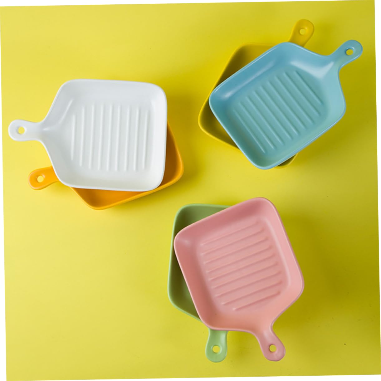 NAMOARLY Ceramic Baking Pan with Handle Elegant Ovenware Plate for Kitchen Use Versatile Baking Tray and Dish Rack Smooth Finish and Cookware for Home and Restaurant