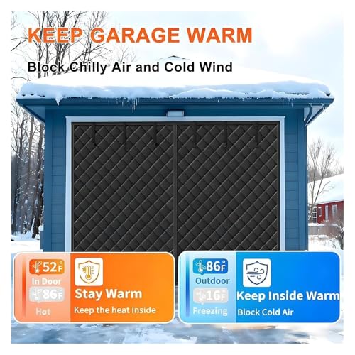 Rideau d'isolation thermique magnétique bloquant le froid de garage - 4