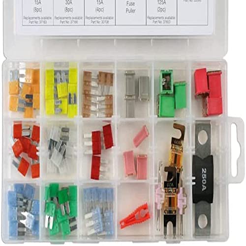 Fusibles para Tesla Connect 30158 kit premium de 78 piezas con estuche de alta resistencia para coche