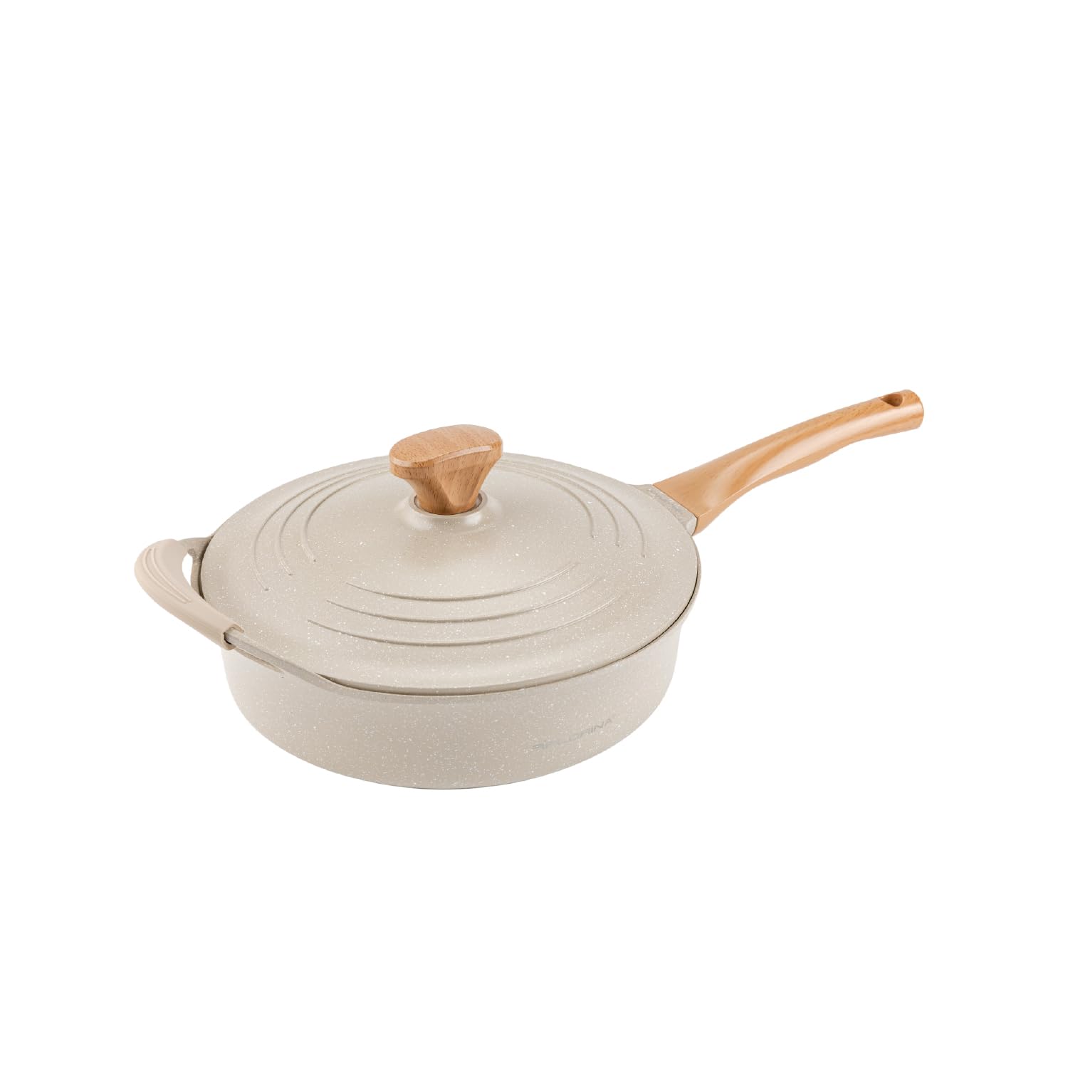 FLORINA Padella Antiaderente in Alluminio OSLO (28 cm) I Rivestimento Antiaderente in Ceramica I Manico Ergonomico Soft I Resistente al Calore | Adatta per Piani Cottura a Induzione, a Gas e Elettrici