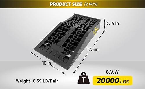image for HOXWELL Car Ramps for Jack Support and Lift Vehicle Maintenance, Light