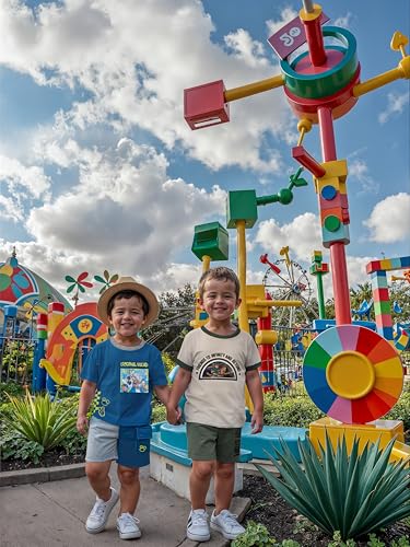 Image of Disney Boys T-shirt and Shorts Outfit Set - Holographic T-Shirt & Matching Shorts Set, Mickey Mouse & Toy Story