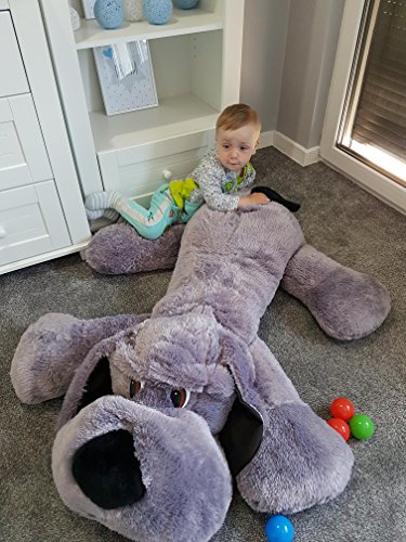 Baby Pluesh XXL Hund Teddybär Plüsch Kuschel Stoff Plüsch Riesen Teddy Bär Groß, grau