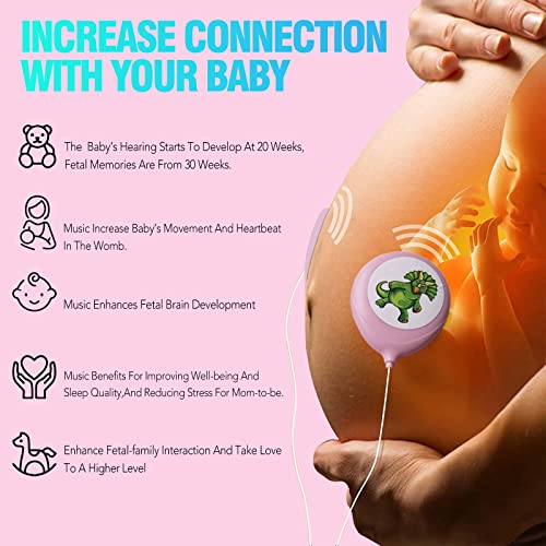 pregnancy headphones for bellybelly headphones for pregnant womensafely play music to your baby in the wombwith adapter cablegood sound qualityeasy to operatepink