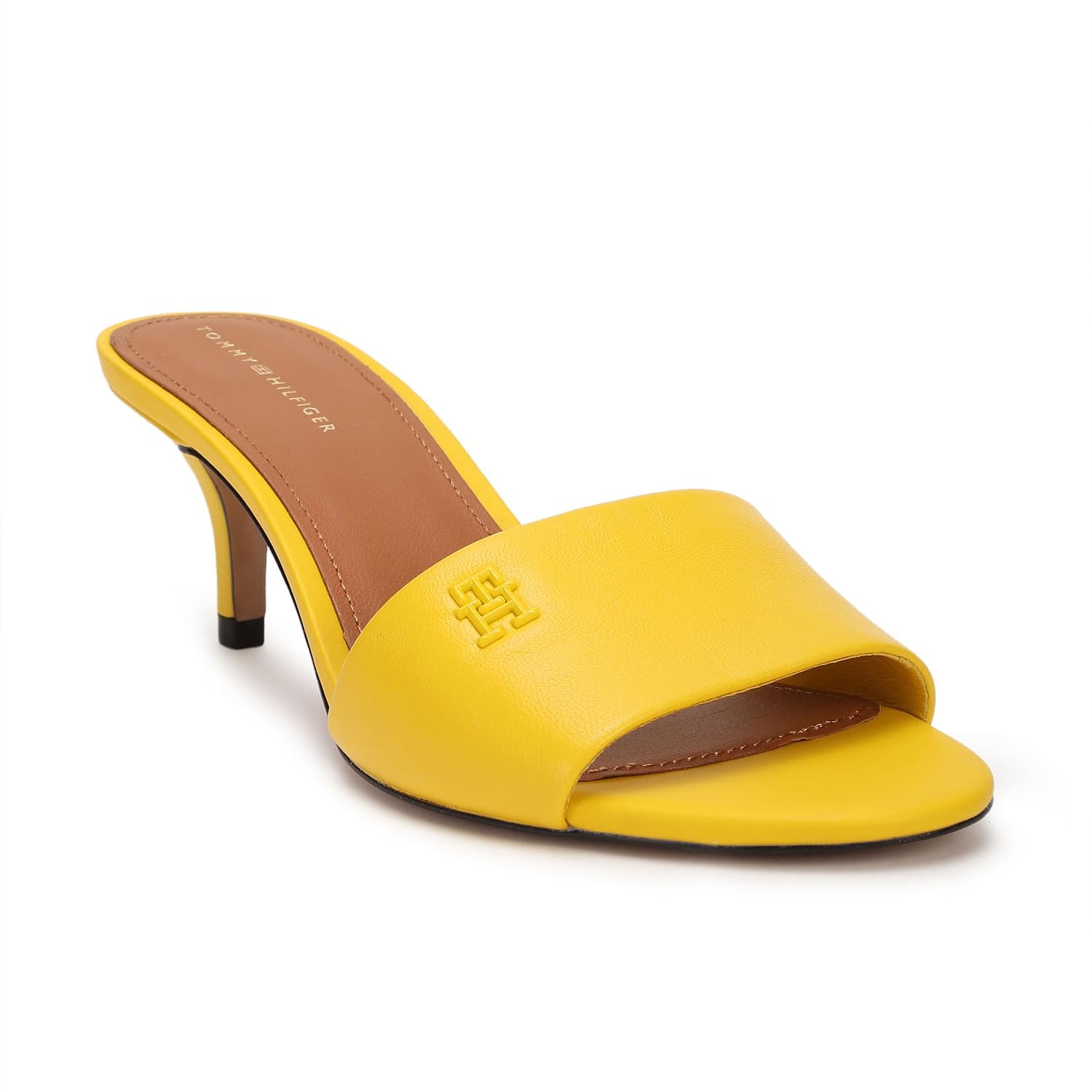 Tommy Hilfiger Leather Solid Yellow Women Kitten Heel Sandals (F23HWFW129) Size- 39 (B0CKWBWWFR) Amazon Price History, Amazon Price Tracker
