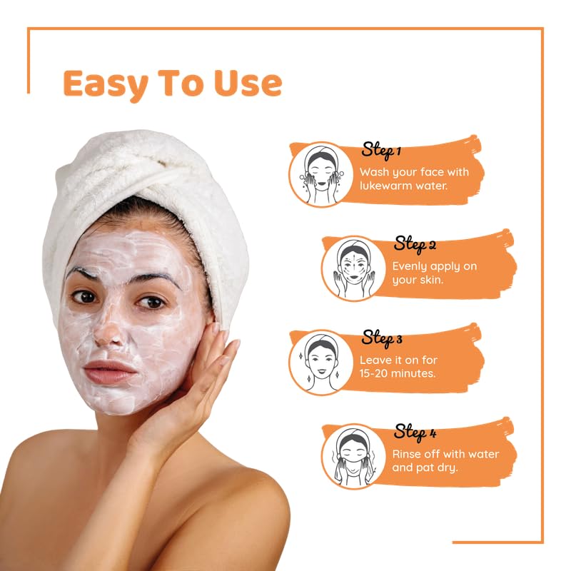 Image of Habibs Professional Natural Care D Tan Pack for Tan Removal Face Pack with Clove Oil & Eucalyptus Oil Lightening & Brightening Skin Anti-D Tan Face Pack for Glowing Skin No Parabens, Sulphates 100GM
