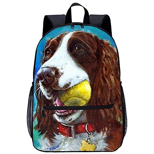 Sac à dos imprimé en 3D chien pour école et loisirs 45x30x15cm
