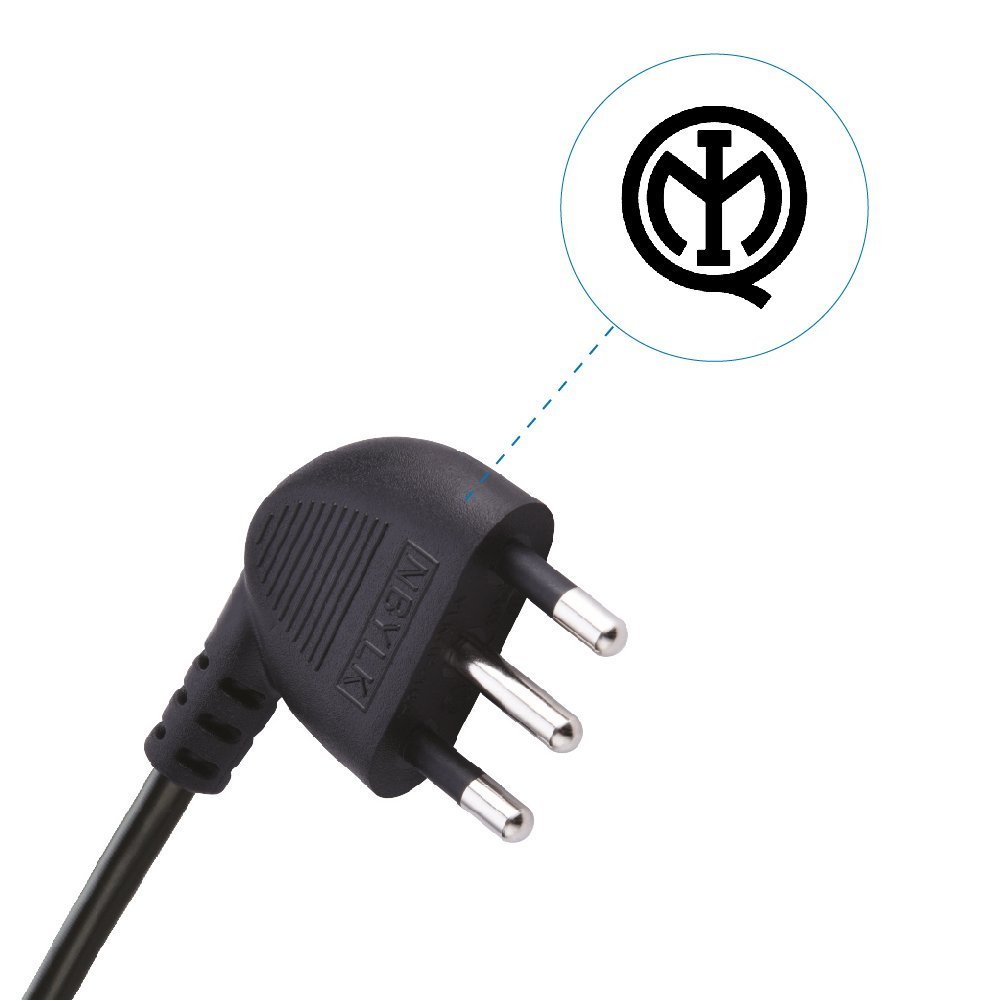 Electraline 62019 Multipresa 9 Posti 3 Polivalenti Schuko 10/16A + 6 Bivalenti 10/16A-Cavo, Nero, 1.5 m